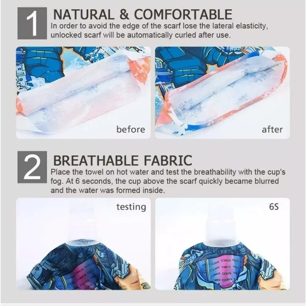 Bandana Neck Gaiter Skull Face Mask Bandanas Tube Breathable Rave Face Scarf US
